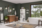 Brookfield Mueble de baño auxiliar de almacenamiento sobre el inodoro, color blanco