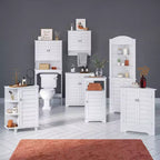 Brookfield Mueble de baño auxiliar de almacenamiento sobre el inodoro, color blanco