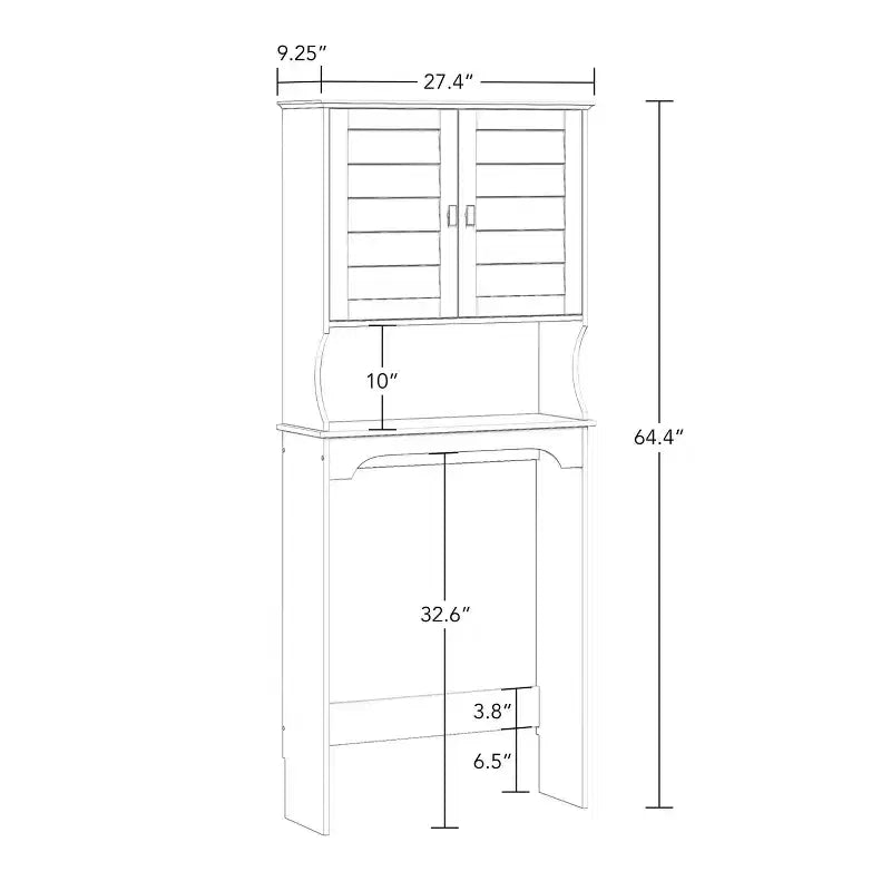 Brookfield Mueble de baño auxiliar de almacenamiento sobre el inodoro, color blanco