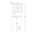 Brookfield Mueble de baño auxiliar de almacenamiento sobre el inodoro, color blanco