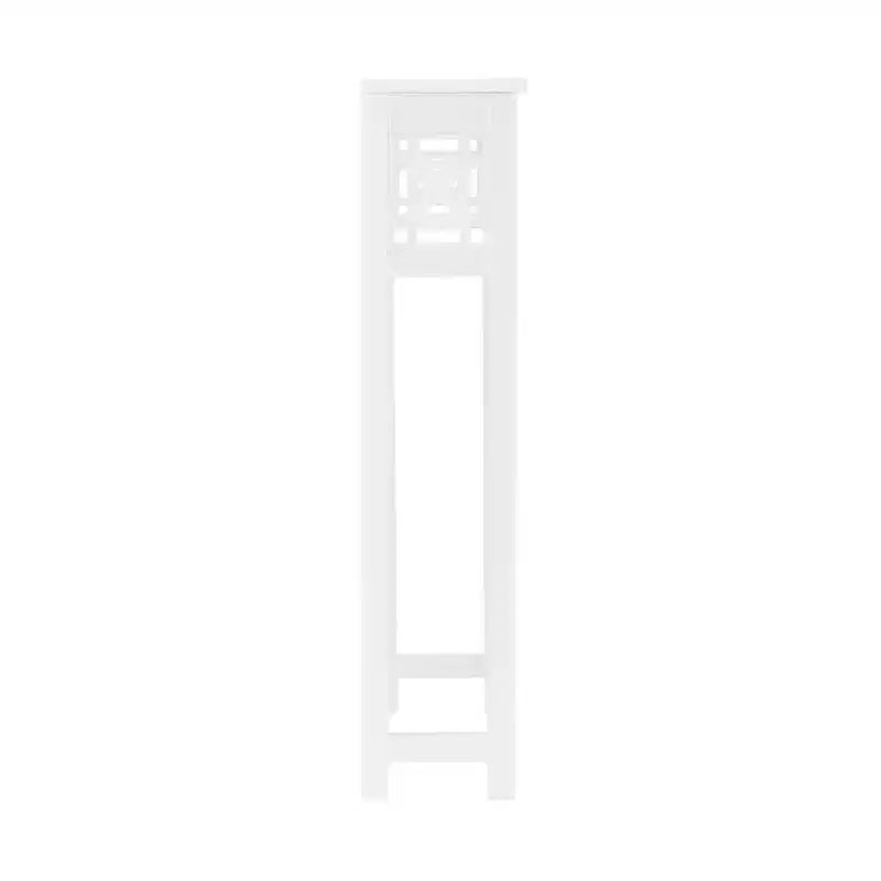 Estantería Derby para encima del inodoro, 94 cm de altura, organizador de baño que ahorra espacio, organizador moderno e independiente para artículos de tocador y toallas, blanco