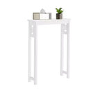 Estantería Derby para encima del inodoro, 94 cm de altura, organizador de baño que ahorra espacio, organizador moderno e independiente para artículos de tocador y toallas, blanco