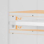 Mueble de almacenamiento para baño sobre inodoro de doble puerta, organizador blanco para inodoro con estante interior ajustable y estante de almacenamiento abierto