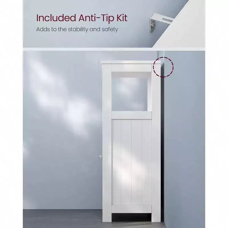 Mueble de almacenamiento de suelo, independiente con puertas de doble persiana, estante ajustable, blanco para sala de estar, entrada, cocina