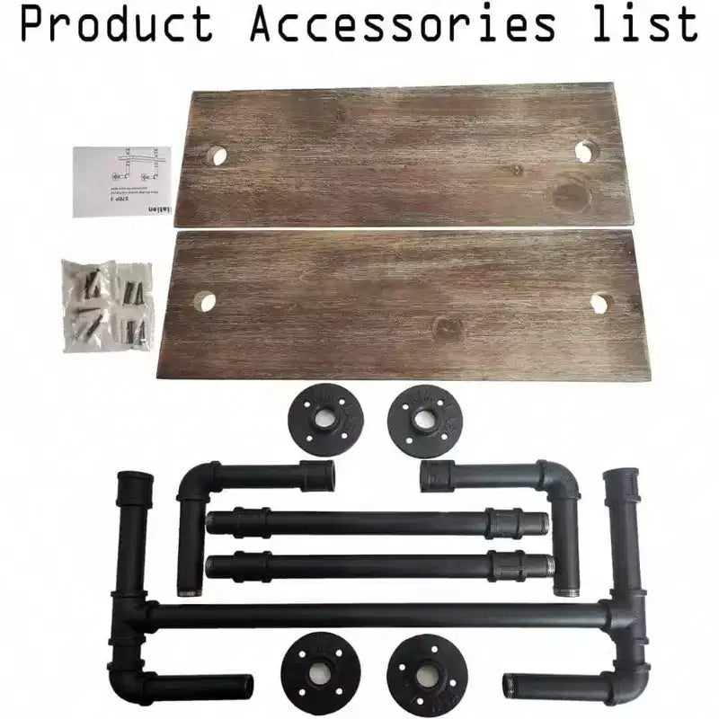 Estante de tubería industrial de 2 niveles, toalleros de metal, baño, estante de pared de madera rústica de 20 pulgadas con barra, toallero de hierro