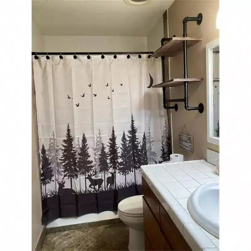 Estante de tubería industrial de 2 niveles, toalleros de metal, baño, estante de pared de madera rústica de 20 pulgadas con barra, toallero de hierro