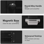 Organizador de armario de pared para baño, mueble sobre inodoro negro con 2 puertas, estantes ajustables, de madera, moderno, para baño