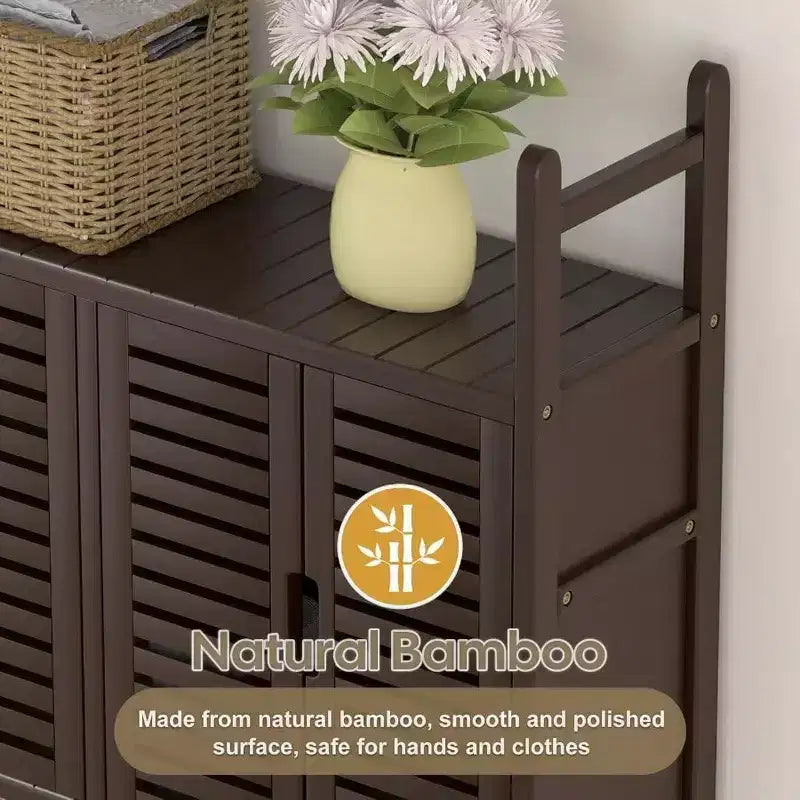 Armario de almacenamiento sobre el inodoro con soporte para papel higiénico, estante organizador de baño, cuatro puertas, almohadilla impermeable para los pies, estante que ahorra espacio, anti-