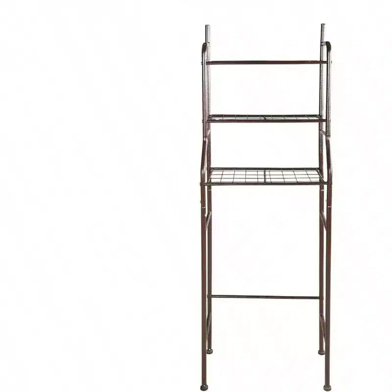 3 - Organizador de baño de estante sobre inodoro, ahorro de espacio, estante esquinero marrón para almacenamiento en baños pequeños