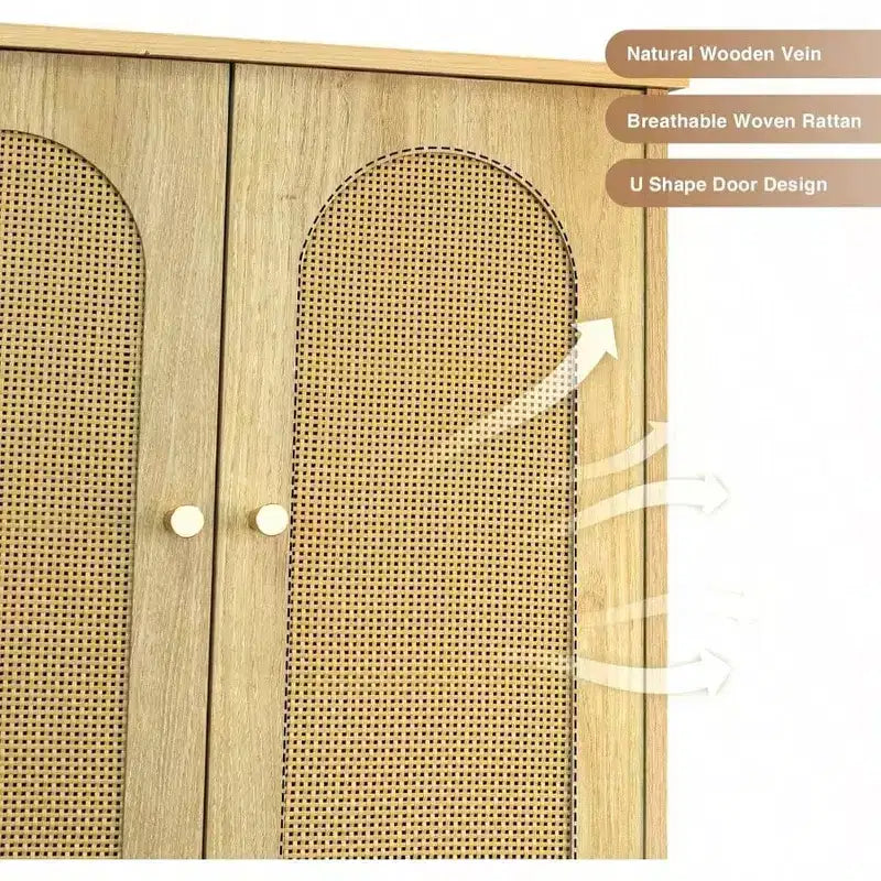 Armario de almacenamiento de ratán para inodoro sobre el estante, armario de madera con soporte de metal, organizador de baño, estante ajustable, alto independiente