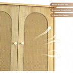 Armario de almacenamiento de ratán para inodoro sobre el estante, armario de madera con soporte de metal, organizador de baño, estante ajustable, alto independiente