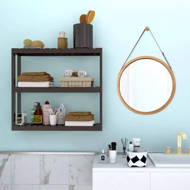 Estante de baño de 3 niveles para montar en la pared, organizador de almacenamiento multifuncional con capa ajustable, estantes utilitarios para colocar sobre el inodoro