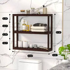 Estante de baño de 3 niveles para montar en la pared, organizador de almacenamiento multifuncional con capa ajustable, estantes utilitarios para colocar sobre el inodoro
