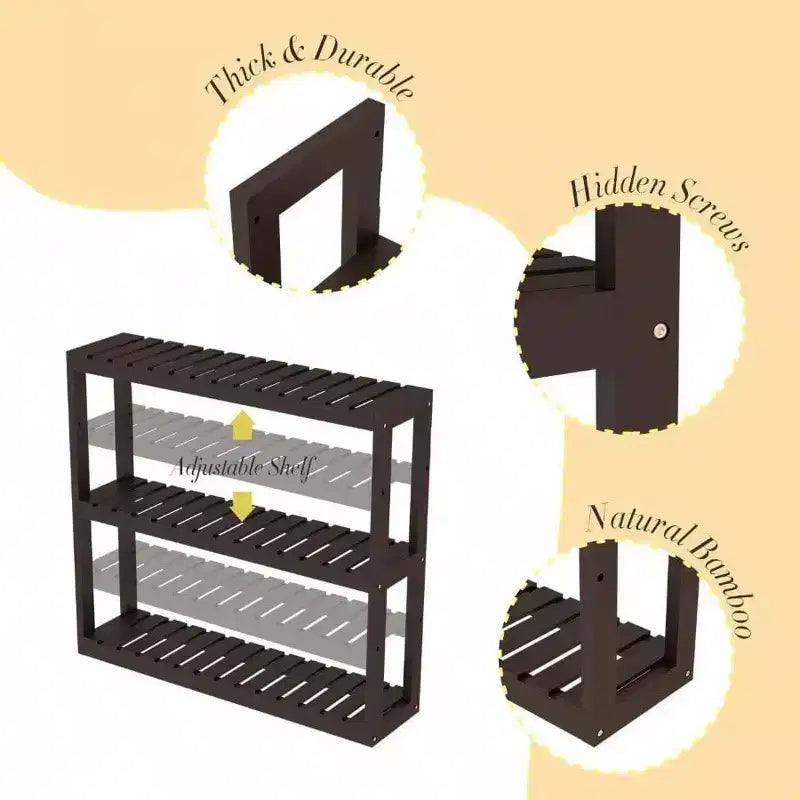 Estante de baño de 3 niveles para montar en la pared, organizador de almacenamiento multifuncional con capa ajustable, estantes utilitarios para colocar sobre el inodoro