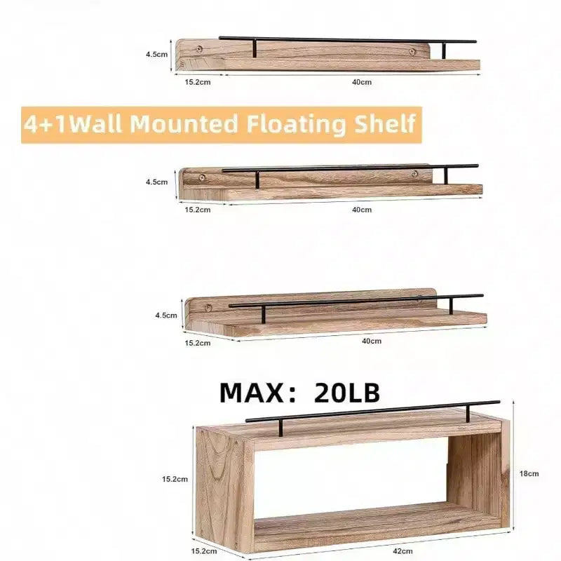 Estantes Flotantes de Baño sobre el Portarrollos de Papel Higiénico, Decoración de Pared de Madera Estilo Rústico para Sala de Estar, Dormitorio, Cocina 4