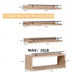 Estantes Flotantes de Baño sobre el Portarrollos de Papel Higiénico, Decoración de Pared de Madera Estilo Rústico para Sala de Estar, Dormitorio, Cocina 4