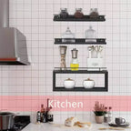 Estantes Flotantes de Baño sobre el Portarrollos de Papel Higiénico, Decoración de Pared de Madera Estilo Rústico para Sala de Estar, Dormitorio, Cocina 4