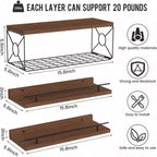 Estante flotante de pared, juego de 3 con soporte de papel higiénico de metal, decoración de pared para baño, dormitorio, sala de estar, cocina, oficina, decoración de estantería.