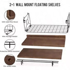 Estante flotante de pared, juego de 3 con soporte de papel higiénico de metal, decoración de pared para baño, dormitorio, sala de estar, cocina, oficina, decoración de estantería.