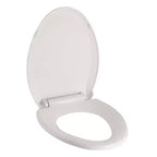 Acekool 19 in Biscuit Color Elongated Toilet Seat Made from Durable Polypropylene with Smooth Easy Clean Surface