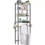 Estantería organizadora para inodoro (gris-blanco)