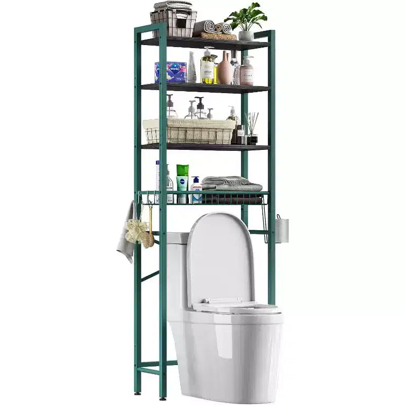 Estante de almacenamiento para inodoro (verde-negro)