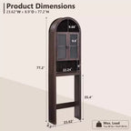 Gabinete de almacenamiento arqueado sobre el inodoro con puertas acrílicas, organizador de estante de baño, gabinete de baño moderno con estante ajustable