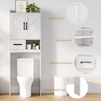 Mueble organizador de baño sobre inodoro, estantería de almacenamiento independiente para baño, aseo, lavadero