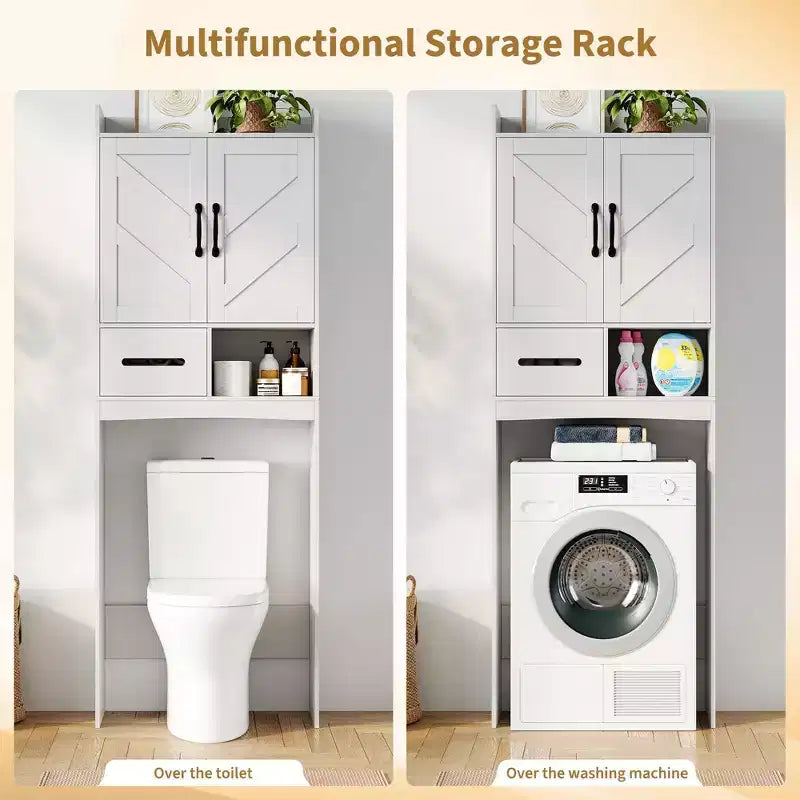 Mueble organizador de baño sobre inodoro, estantería de almacenamiento independiente para baño, aseo, lavadero
