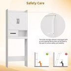 Mueble organizador de baño sobre inodoro, estantería de almacenamiento independiente para baño, aseo, lavadero