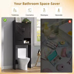 Mueble organizador de baño sobre inodoro, estantería de almacenamiento independiente para baño, aseo, lavadero