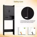 Mueble organizador de baño sobre inodoro, estantería de almacenamiento independiente para baño, aseo, lavadero