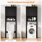 Armario sobre inodoro, organizador de almacenamiento para baño, estante para inodoro con balda abierta, estantería de pie para inodoro para baño, aseo, lavandería