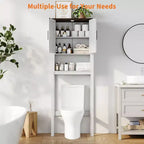 Armario sobre inodoro, organizador de almacenamiento para baño, estante para inodoro con balda abierta, estantería de pie para inodoro para baño, aseo, lavandería