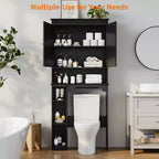 Armario sobre inodoro, organizador de almacenamiento para baño, estante para inodoro con balda abierta, estantería de pie para inodoro para baño, aseo, lavandería