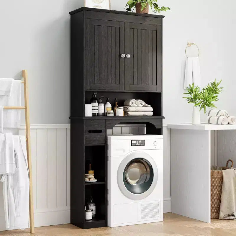 Armario sobre inodoro, organizador de almacenamiento para baño, estante para inodoro con balda abierta, estantería de pie para inodoro para baño, aseo, lavandería