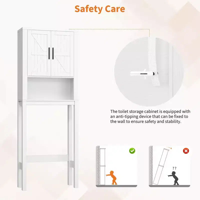 Armario sobre inodoro, organizador de almacenamiento para baño, estante para inodoro con balda abierta, estantería de pie para inodoro para baño, aseo, lavandería