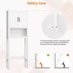 Armario sobre inodoro, organizador de almacenamiento para baño, estante para inodoro con balda abierta, estantería de pie para inodoro para baño, aseo, lavandería