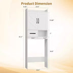 Armario sobre inodoro, organizador de almacenamiento para baño, estante para inodoro con balda abierta, estantería de pie para inodoro para baño, aseo, lavandería