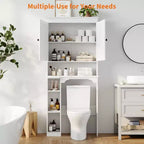 Armario sobre inodoro, organizador de almacenamiento para baño, estante para inodoro con balda abierta, estantería de pie para inodoro para baño, aseo, lavandería
