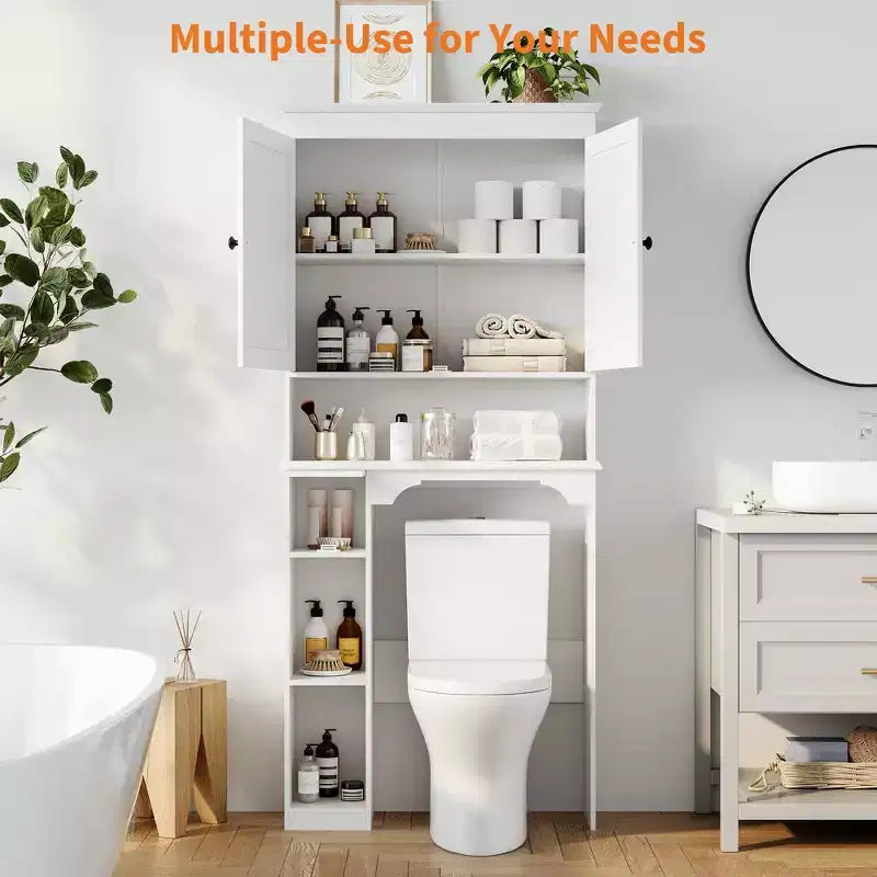 Armario sobre inodoro, organizador de almacenamiento para baño, estante para inodoro con balda abierta, estantería de pie para inodoro para baño, aseo, lavandería