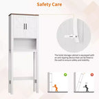 Armario sobre inodoro, organizador de almacenamiento para baño, estante para inodoro con balda abierta, estantería de pie para inodoro para baño, aseo, lavandería