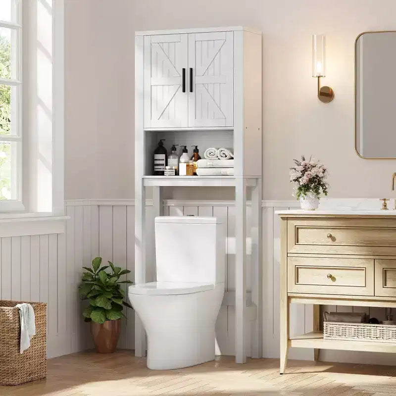 Armario sobre inodoro, organizador de almacenamiento para baño, estante para inodoro con balda abierta, estantería de pie para inodoro para baño, aseo, lavandería