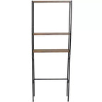 Estantería de baño tipo Etagere de 3 estantes de hierro y chapa, sobre el inodoro, ahorradora de espacio - Teca