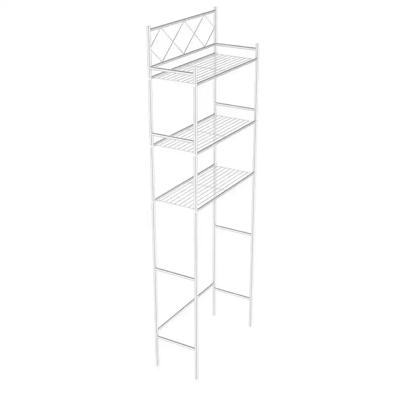 Estante metálico organizador para baño sobre el inodoro