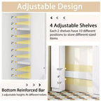 Mueble de almacenamiento sobre inodoro con doble puerta, organizador de almacenamiento de baño sobre inodoro, natural/blanco